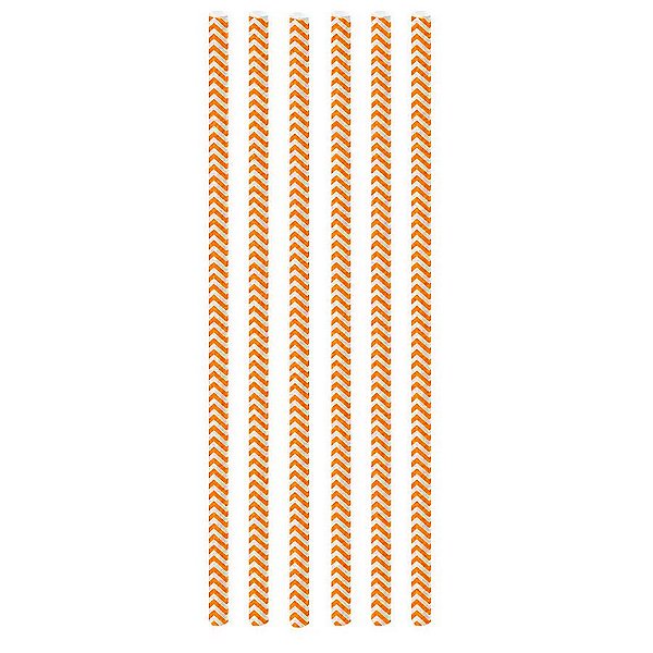Canudo Biodegradável Missoni Laranja - 12 unidades - Regina - Rizzo