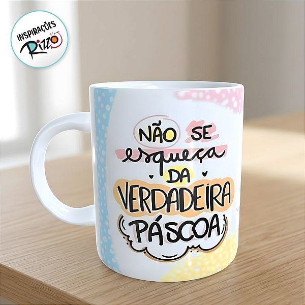 Caneca de Porcelana Verdadeira Páscoa - 1 unidade - Rizzo