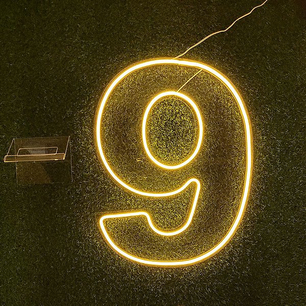 Painel Led Neon - Nº 9 - 1 unidade - Rizzo