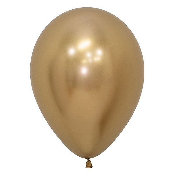 Balão de Festa Latéx Reflex - Dourado (Cor:970) -  Sempertex - Rizzo