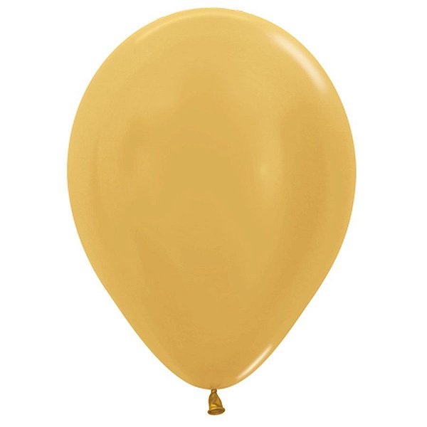 Balão de Festa Latéx Metal - Dourado (Cor:570) -  Sempertex - Rizzo
