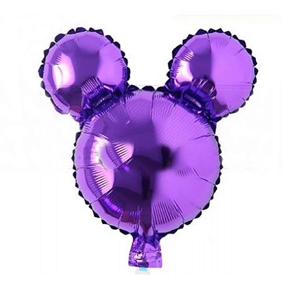Balão de Festa Metalizado 65'' 60 - Simbolo Mickey Mouse Roxo - 1 unidade - Rizzo