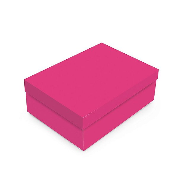 Caixa Retangular Com Tampa Baixa - Pink Core - 1 unidade - Cromus - Rizzo