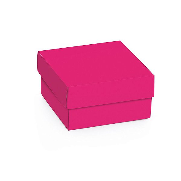 Mini Caixa Quadrada com Tampa - Pink Core - 10 unidades - Cromus - Rizzo