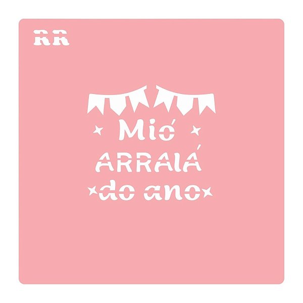 Stencil Redondo Festa Junina 1 - Ref 4020 - 1 unidade - RR Cortadores - Rizzo