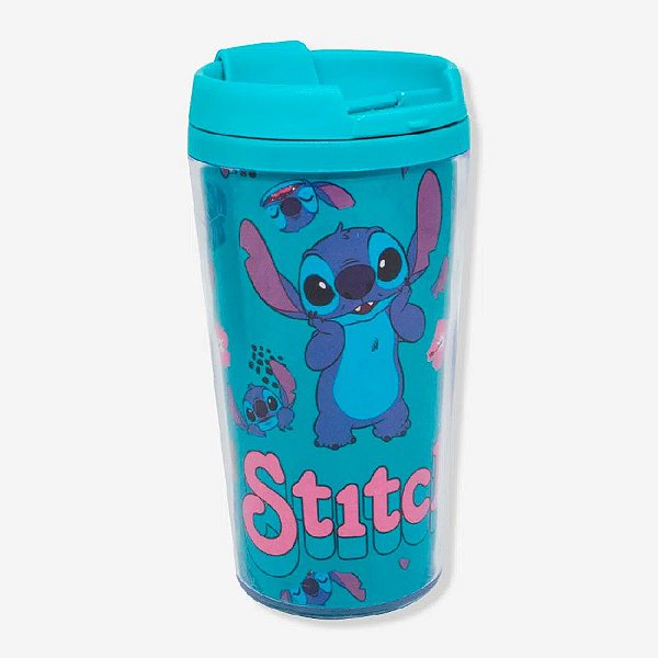 Copo de Viagem com Tampa Stitch - 200ml - 1 unidade - Zona Criativa - Rizzo