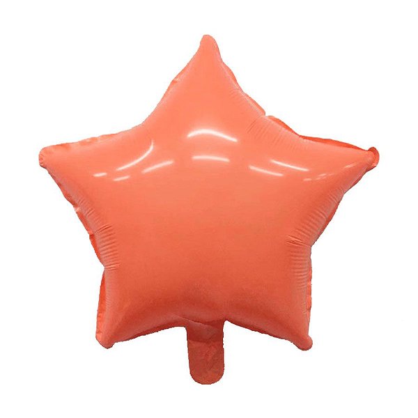 Balão de Festa Metalizado 18" 45cm - Estrela Laranja Candy - 1 unidade - Rizzo