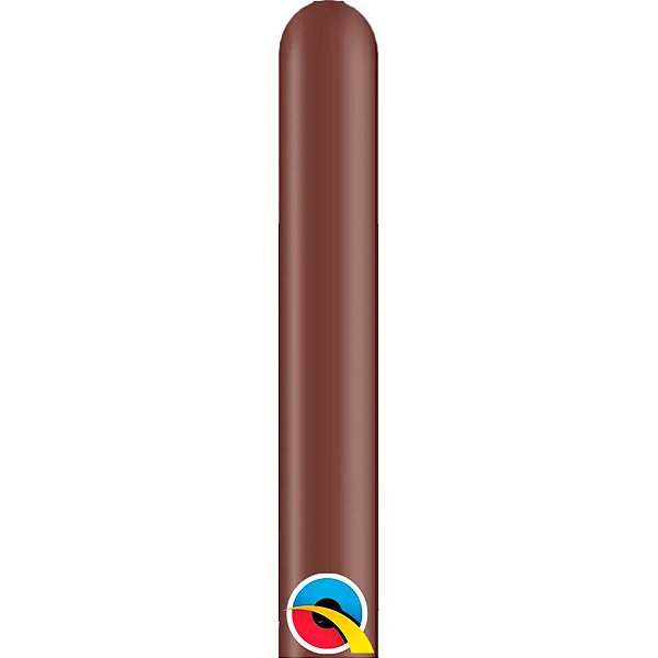 Balão de Festa Canudo - Chocolate Brown (Marrom Chocolate) - 160" - Qualatex - Rizzo