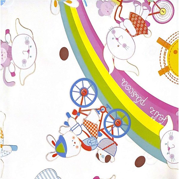 Folha para Ovos de Páscoa Metalizado Arco-irís Branco 69x89cm - 5 unidades - Cromus - Rizzo