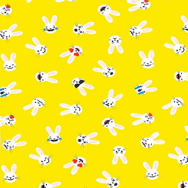 Folha para Ovos de Páscoa Metalizado Coelhinhos Amarelo 69x89cm - 5 unidades - Cromus - Rizzo
