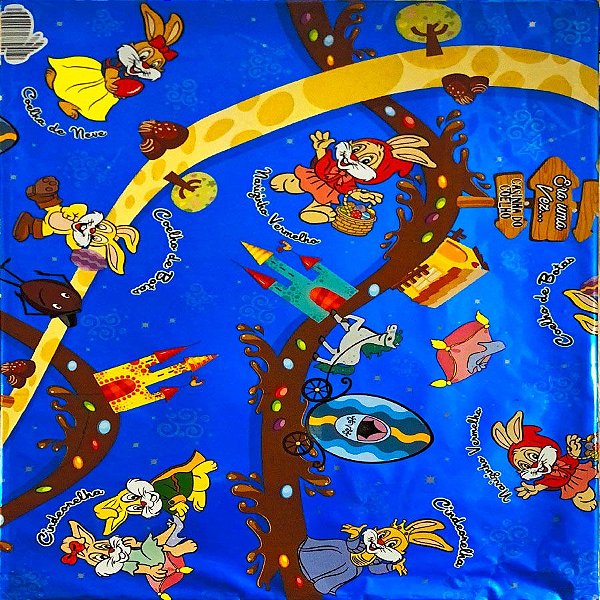 Folha para Ovos de Páscoa Metalizado Contos de Fada Azul 69x89cm - 5 unidades - Cromus - Rizzo