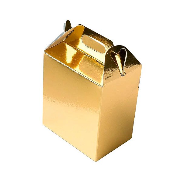 Caixa Sacolinha S0 (7,5x5x5cm) Ouro - 10 unidades - Assk - Rizzo