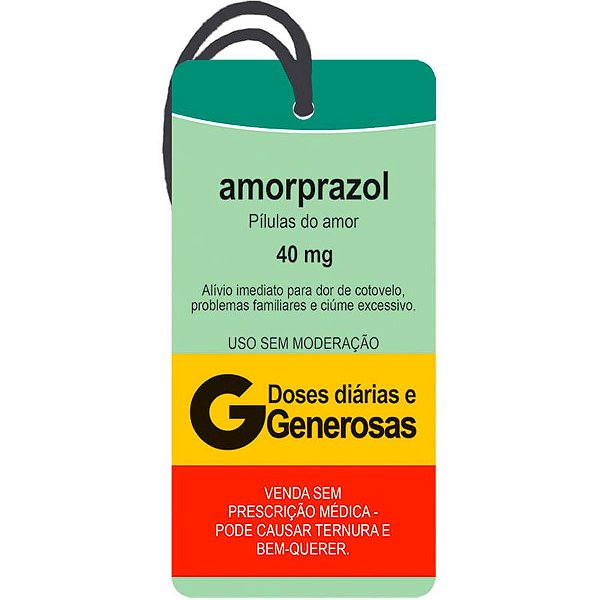 Decor Home Tag "Remédio Amorpreazol" - DHT2-107 - 1 unidade - Litoarte - Rizzo