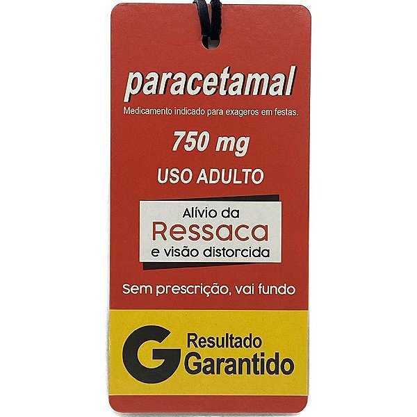 Decor Home Tag "Remédio Paracetamal" - DHT2-113 - 1 unidade - Litoarte - Rizzo