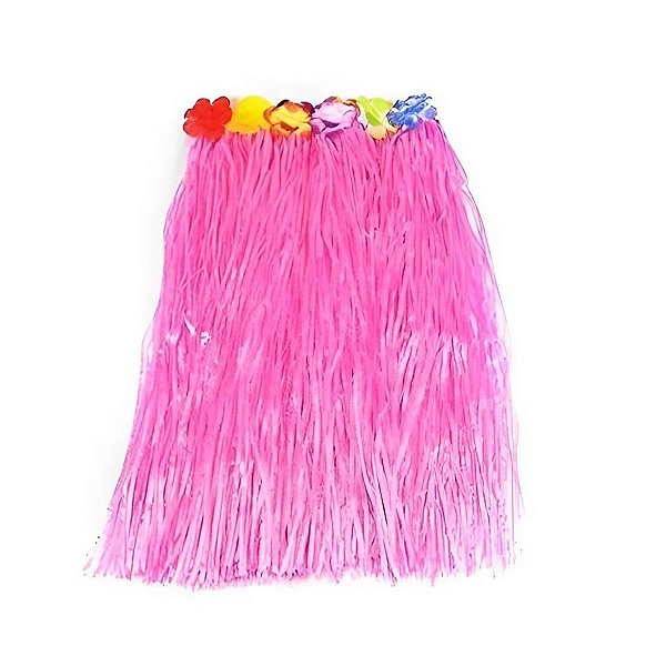 Saia Havaiana - Adereço de Carnaval  - Rosa - 40cm -  ref:NYR 6955A - 01 unidade - Rizzo
