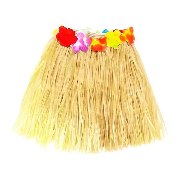 Saia Havaiana - Adereço de Carnaval  - Bege - 40cm -  ref:NYR 6955A - 01 unidade - Rizzo