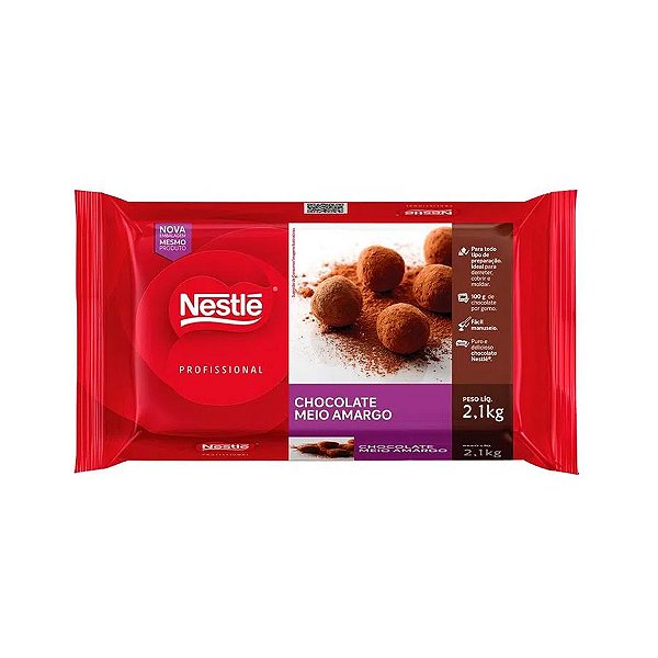 Chocolate Meio Amargo 2,1 kg - 01 unidade - Nestlé - Rizzo Confeitaria