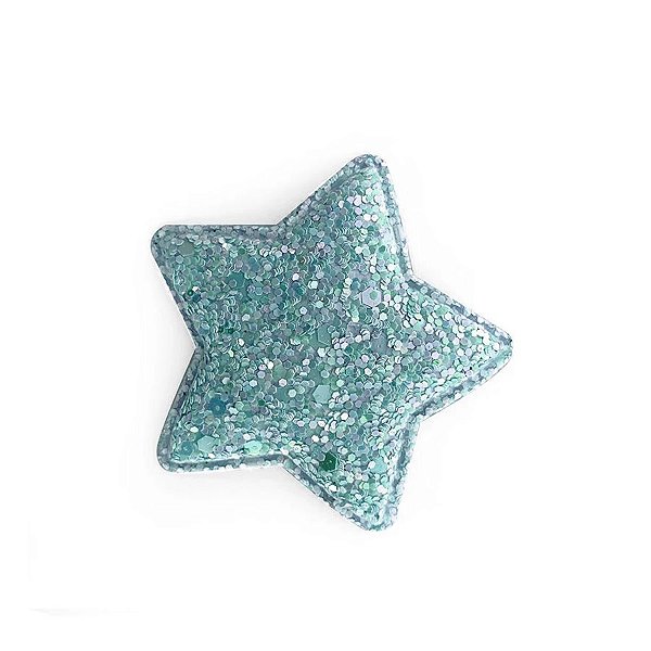 Aplique Estrela Azul com Glitter - 2 unidades - Rizzo