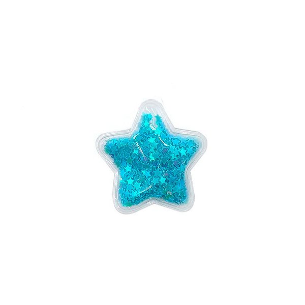 Aplique Estrela Azul com Glitter - 2 unidades - Rizzo