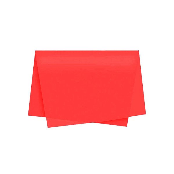 Papel de Seda - 50x70 - Vermelho - 10 unidades - Rizzo