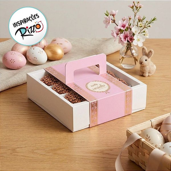 Caixa para Doces Lembrancinha Rosa - 1 unidade - Cromus - Rizzo