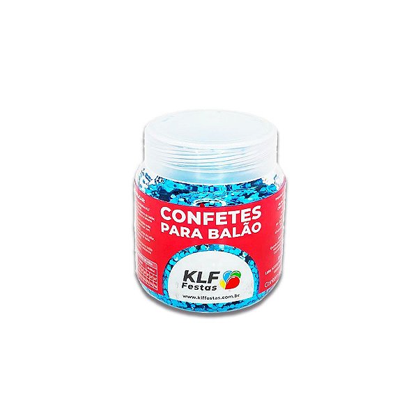 Confete Metalizado Redondo 50g - Azul Turquesa - 1 unidade - Rizzo