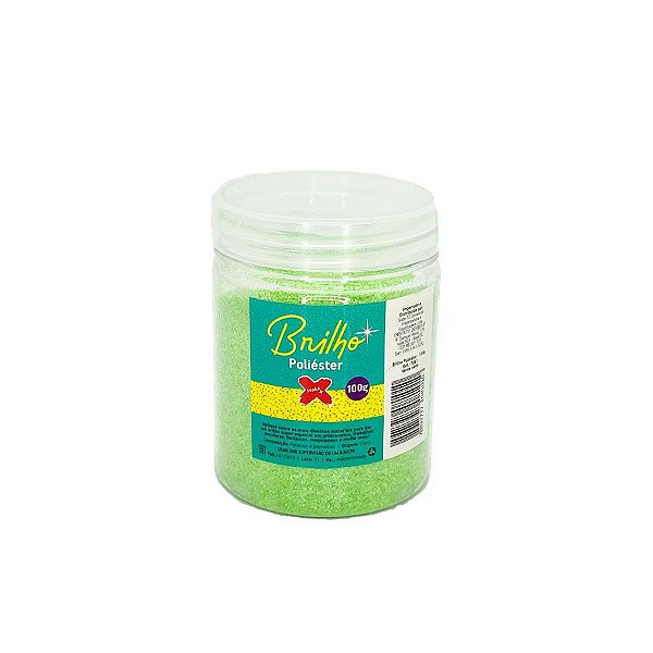 Glitter para Balões Brilho Poliéster 100 g - Ref. 7081 - Verde Neon - 1 unidade - Rizzo
