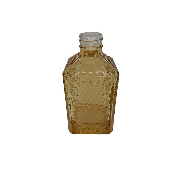 Frasco para Perfumaria de Vidro Quadrado - Jaca Âmbar - 220ml - 1 unidade - Rizzo