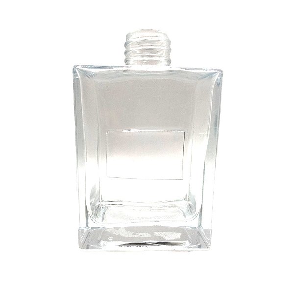 Frasco para Perfumaria de Vidro Quadrado Difusor Transparênte - 200ml - 1 unidade - Rizzo