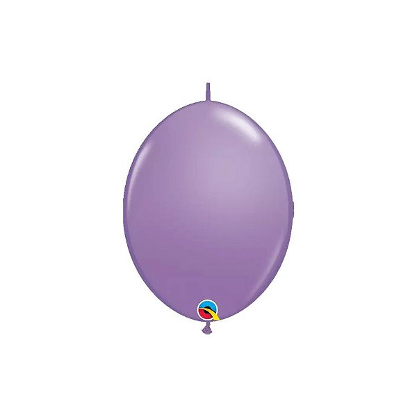 Balão de Festa Látex Liso Q-Link - Lilás - 6" 15cm - 50 unidades - Qualatex Outlet - Rizzo