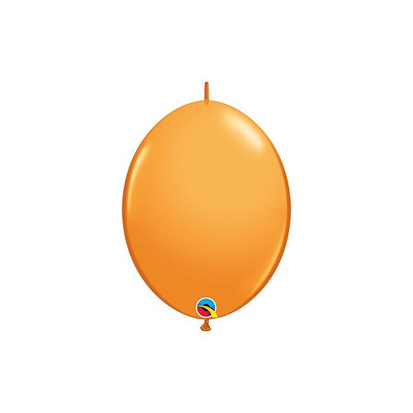 Balão de Festa Látex Liso Q-Link - Laranja - 6" 15cm - 50 unidades - Qualatex Outlet - Rizzo