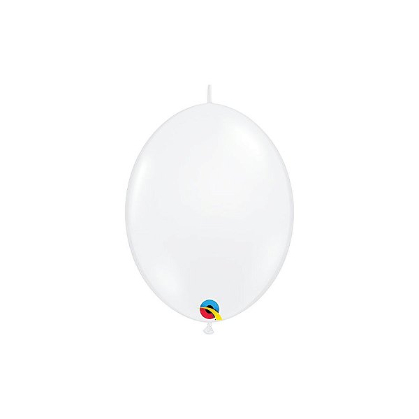 Balão de Festa Látex Liso Q-Link - Transparente - 12" 30cm - 50 unidades - Qualatex Outlet - Rizzo
