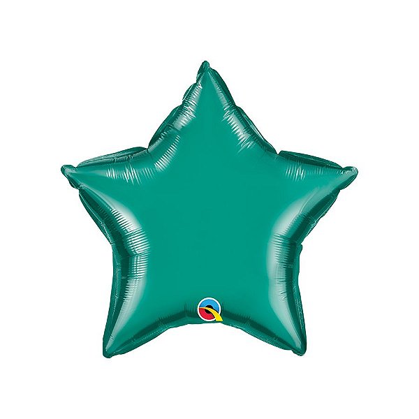 Balão de Festa Microfoil 20" 51cm - Estrela Azul Petróleo Metalizado - 1 unidade - Qualatex Outlet - Rizzo