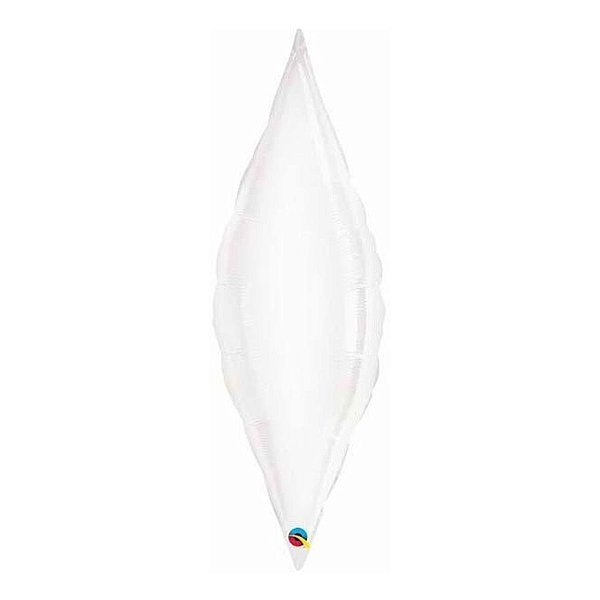Balão de Festa Microfoil 27" 68cm - Taper Branco - 1 unidade - Qualatex Outlet - Rizzo
