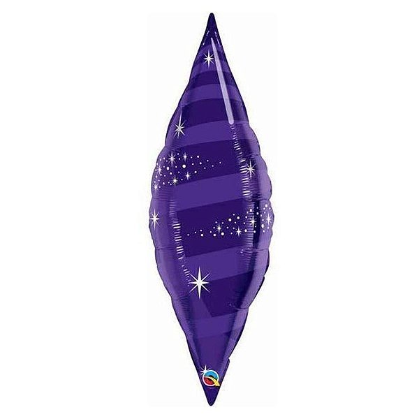 Balão de Festa Microfoil 38" 95cm - Taper Espiral Roxo Quartzo - 1 unidade - Qualatex Outlet - Rizzo