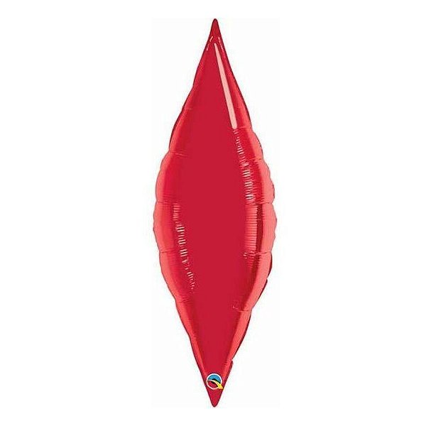 Balão de Festa Microfoil 27" 68cm - Taper Vermelho Rubi - 1 unidade - Qualatex Outlet - Rizzo