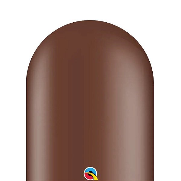 Balão de Festa Canudo - Marrom Chocolate 646Q  - 50 unidades - Qualatex Outlet - Rizzo