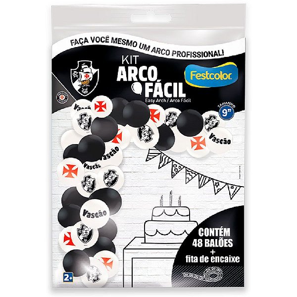 Kit Arco Fácil - Vasco da Gama - 1 unidade - Festcolor - Rizzo