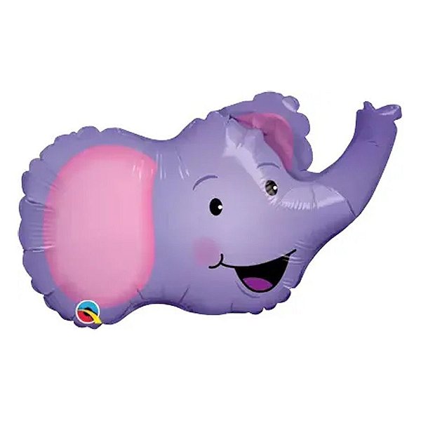 Balão de Festa Microfoil 14" 35cm - Elefante Solto - 1 unidade - Qualatex Outlet - Rizzo