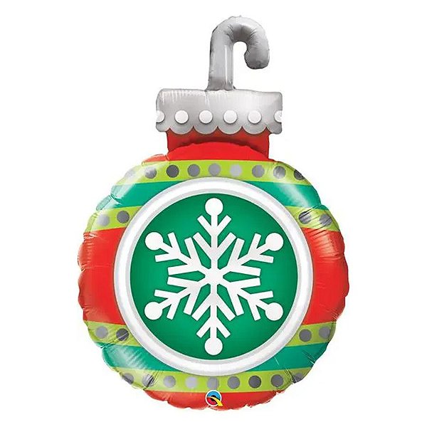Balão de Festa Microfoil 35" 89cm - Ornamento do Floco de Neve - 1 unidade - Qualatex Outlet - Rizzo