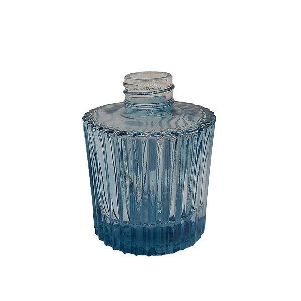 Frasco para Perfumaria de Vidro Redondo - Napoli Azul - 120ml - 1 unidade - Rizzo