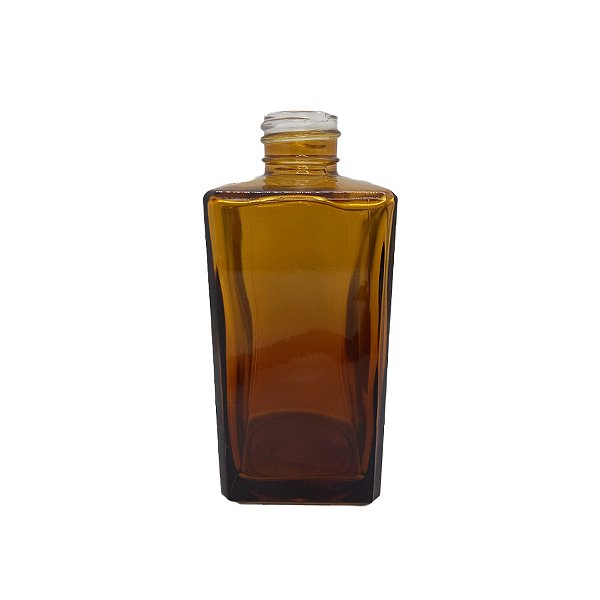 Frasco para Perfumaria de Vidro Retângular - Londres Mel/Ambar - 250ml - 1 unidade - Rizzo