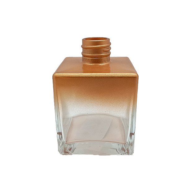 Frasco para Perfumaria de Vidro Cubo - Ambar Degrade - 250ml - 1 unidade - Rizzo