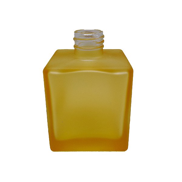 Frasco para Perfumaria de Vidro Cubo - Fosco Ouro - 250ml - 1 unidade - Rizzo