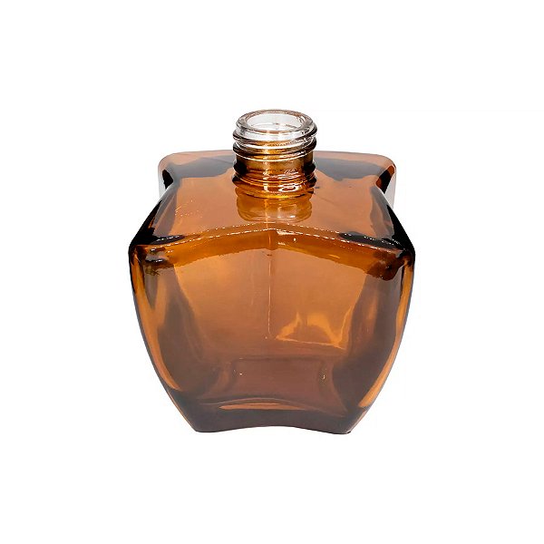 Frasco para Perfumaria de Vidro - Estrela Cristal Marrom - 280ml - 1 unidade - Rizzo