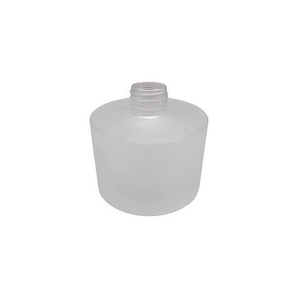 Frasco para Perfumaria de Vidro Redondo Largo - Picolo Branco Fosco - 240ml - 1 unidade - Rizzo
