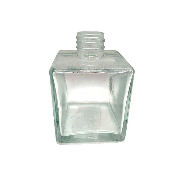 Frasco para aromatizador de Vidro Cubo - Cristal Transparênte - 250ml - 1 unidade - Rizzo