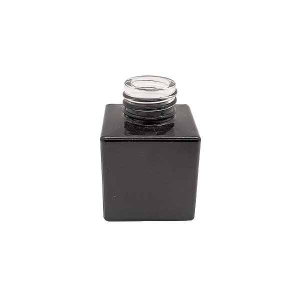 Frasco para Perfumaria de Vidro Cubo - Liverpool Preto - 50ml - 1 unidade - Rizzo