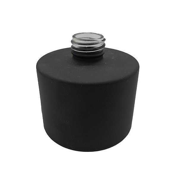 Frasco para Perfumaria de Vidro Redondo - Picolo Preto - 240ml - 1 unidade - Rizzo