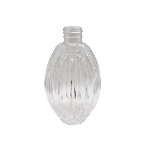 Frasco para Perfumaria de Vidro Oval - Gomos Transp - 320ml - 1 unidade - Rizzo